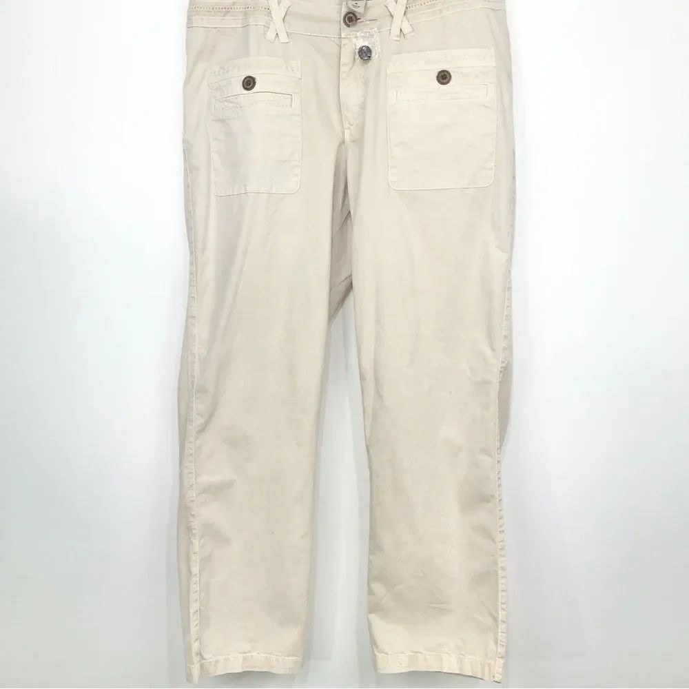 Bob Timberlake Cream Cotton Khaki Lightweight Casual Travel Pants NEW